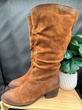 Women's Born Slouchy Suede Mid-Calf Boots - Brown 8.5